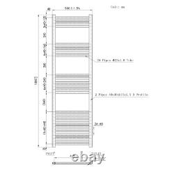Modern Bathroom Straight Heated Towel Rail Radiator White Chrome Ladder Warmer