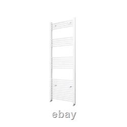 Modern Bathroom Straight Heated Towel Rail Radiator White Chrome Ladder Warmer