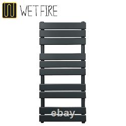 Modern Designer Anthracite Flat Panel Heated Towel Rail Bathroom Ladder Radiator