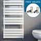 Modern Flat Panel Heated Towel Rail Radiator White 1200 X 600mm Straight Valves