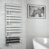 Modern Style Designer Heated Towel Rail 1180mm X 500mm Chrome Grey Anthracite