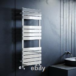 Modern Towel Rail Radiator Bathroom Designer Flat Panel Chrome Heated Warmer