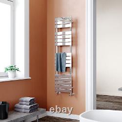 Modern Towel Rail Radiator Chrome Flat Panel Heated Bathroom Rads 1600 x 400mm