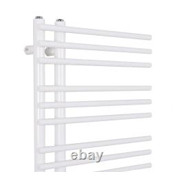 Modern White Chrome Bathroom Heated Warmer Designer Towel Rail Radiator Rad