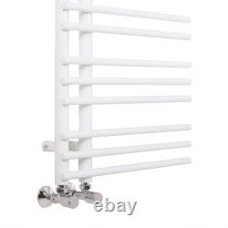 Modern White Chrome Bathroom Heated Warmer Designer Towel Rail Radiator Rad