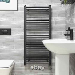 NEW LUXURY BATHROOM ELECTRIC HEATED TOWEL RAIL ANTHRACITE 400x700 WITH WARRANTY