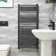 New Luxury Bathroom Electric Heated Towel Rail Anthracite 400x700 With Warranty