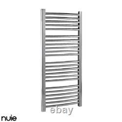 Nuie Heated Modern Bathroom Towel Rails Curved / Straight Chrome Radiator Round