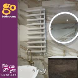 Offset White Bathroom Radiator Vertical Ladder Heated Towel Rail 1140x500mm