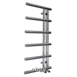 Oval Tube 988x500mm Modern Heated Bathroom Towel Rail Radiator Chrome Anthracite