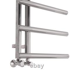 Oval Tube 988x500mm Modern Heated Bathroom Towel Rail Radiator Chrome Anthracite