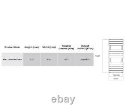 Polished Brass Heated Towel Rail Radiator 1200 x 500mm Malibu