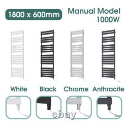 Prefilled Bathroom Electric Element Warmer Heated Towel Rail Flat Panel Radiator