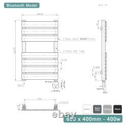 Prefilled Bathroom Flat Panel Electric Bluetooth Thermo Heated Towel Rail Rad