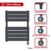 Prefilled Electric Flat Panel Heated Towel Rail Bathroom Radiator Ladder Warmer