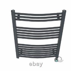 Prefilled Electric Flat Panel Heated Towel Rail Curved Straight Rad Thermostatic