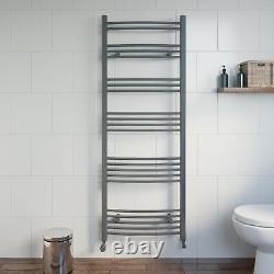 RadiLux Curved Heated Towel Rail Anthracite 1600 x 600mm