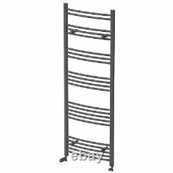 RadiLux Curved Heated Towel Rail Anthracite 1600 x 600mm