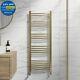 Radilux Curved Heated Towel Rail Brushed Brass 1200 X 450mm