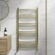 Radilux Curved Heated Towel Rail Brushed Brass 1200 X 600mm