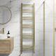 Radilux Curved Heated Towel Rail Brushed Brass 1600 X 450mm