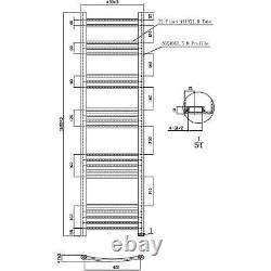 RadiLux Curved Heated Towel Rail Brushed Brass 1600 x 450mm