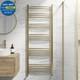 Radilux Curved Heated Towel Rail Brushed Brass 1600 X 600mm