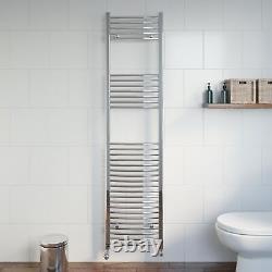 RadiLux Curved Heated Towel Rail Chrome 1800 x 450mm