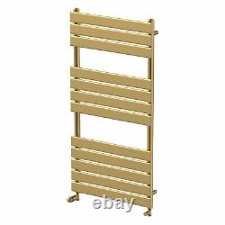 RadiLux Flat Panel Heated Towel Rail Brushed Brass 1200 x 600mm