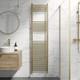 Radilux Heated Towel Rail Brushed Brass 1800 X 450mm Flat