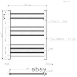 RadiLux Heated Towel Rail Brushed Brass 750 x 600mm Flat