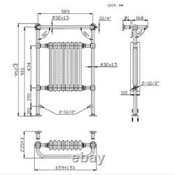 Regent Traditional Heated Towel Rail Radiator Chrome (AFII0002)