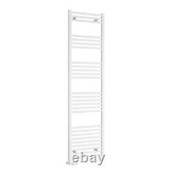 Reina Capo Straight Heated Towel Rail 1800mm H x 400mm W White