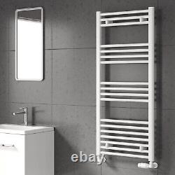 Reina Capo Straight Heated Towel Rail 1800mm H x 400mm W White