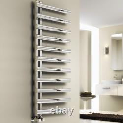 Reina Cavo Designer Heated Towel Rail 1230mm H x 500mm W Brushed Stainless Steel