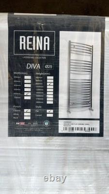 Reina Diva 600mmW x 800mm H Flat Heated Towel Rail