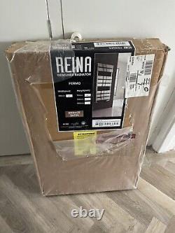 Reina Fermo Flat Panel Heated Towel Rail 710mm H x 480mm W Bronze Satin