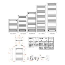 Reina Flat Bathroom Straight Heated Towel Rail Radiator Ladder Warmer Heating
