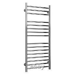 Reina Luna Straight Heated Towel Rail 1200mm H x 500mm W Stainless Steel