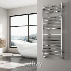 Reina Luna Straight Heated Towel Rail 1200mm H x 500mm W Stainless Steel