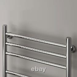 Reina Luna Straight Heated Towel Rail 1200mm H x 500mm W Stainless Steel