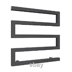 Reina Serpe Designer Heated Towel Rail 510mm H x 500mm W Anthracite