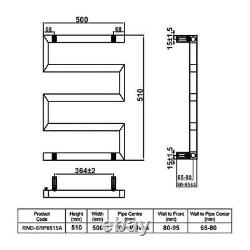 Reina Serpe Designer Heated Towel Rail 510mm H x 500mm W Anthracite