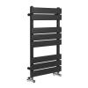 Richmond Heated Towel Rail Flat Panel Bathroom Black/brushed Brass/chrome