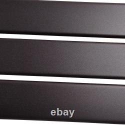 Richmond Heated Towel Rail Flat Panel Bathroom Black/Brushed Brass/Chrome