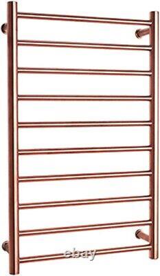 Rose Gold Electric Heated Towel Rail Warmer Radiator Timer Thermostatic Low cost