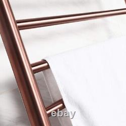 Rose Gold Electric Heated Towel Rail Warmer Radiator Timer Thermostatic Low cost