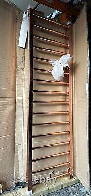 Rose Gold Straight Heated Towel Rail Ladder