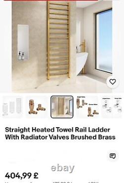 Rose Gold Straight Heated Towel Rail Ladder