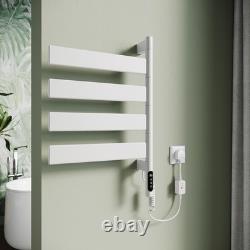 Rotatable Design Electric Towel Rail Radiator Bathroom Heated Thermostat Timer